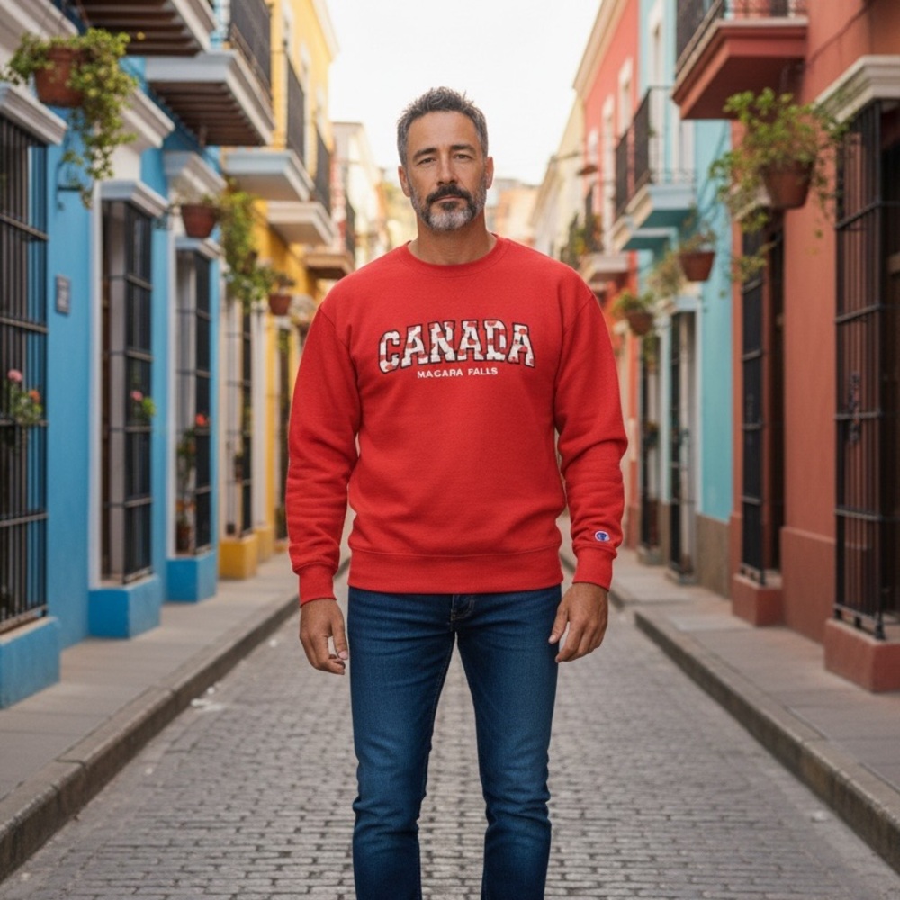 Russell Athletic Canada Niagara Falls Crewneck Sweatshirt Size Medium Unisex